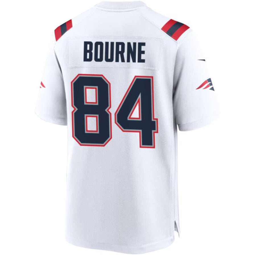Custom #84 White NE Football Shirt Top