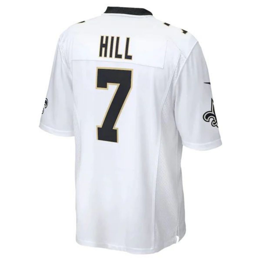 Custom #7 White NO Football Shirt Top