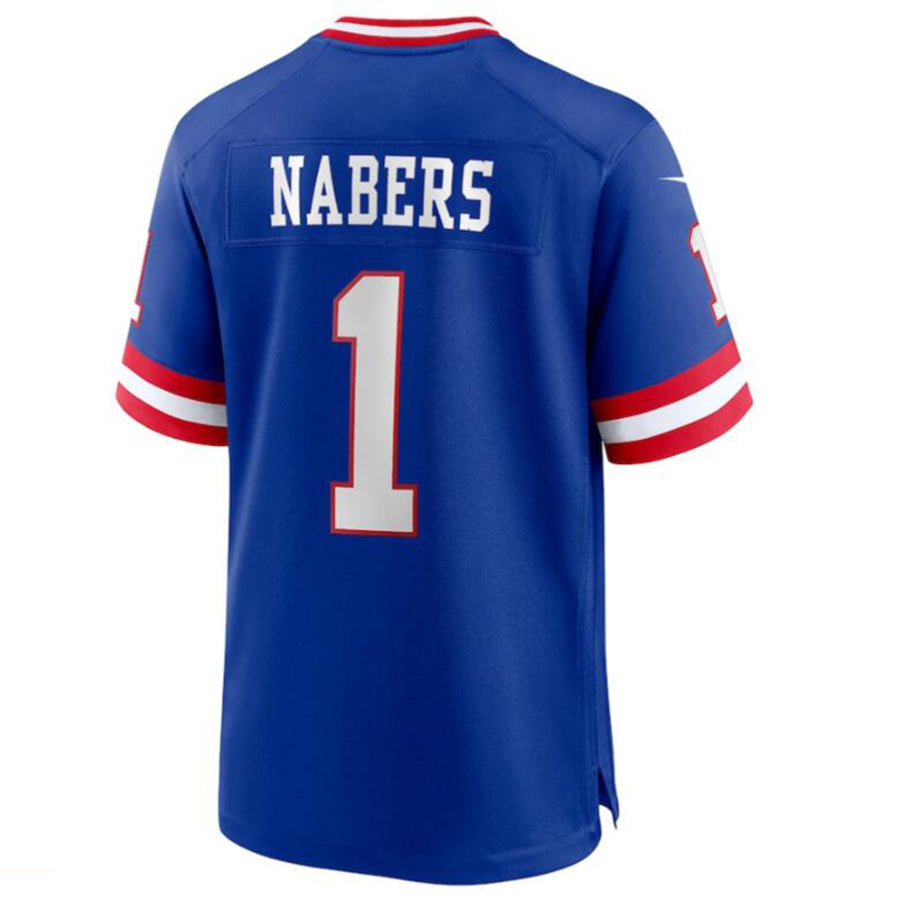 Custom #1 Royal NYG Football Shirt Top