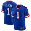 Custom #1 Royal NYG Football Shirt Top