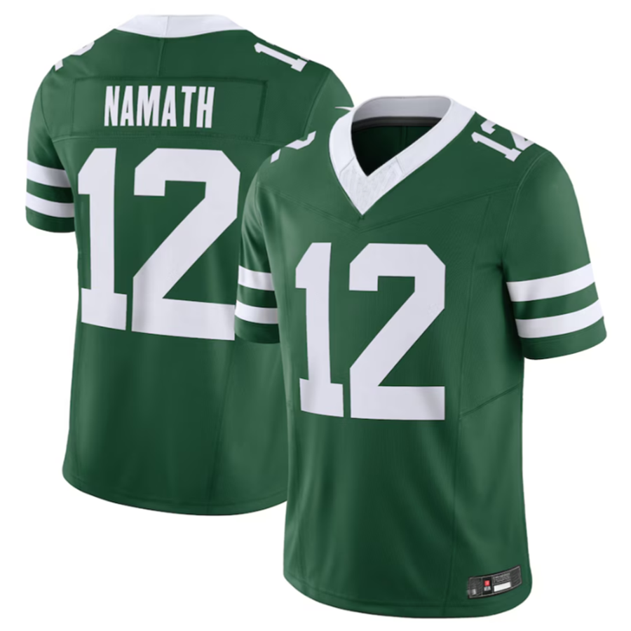 Custom #12 Green NYJ Football Shirt Top