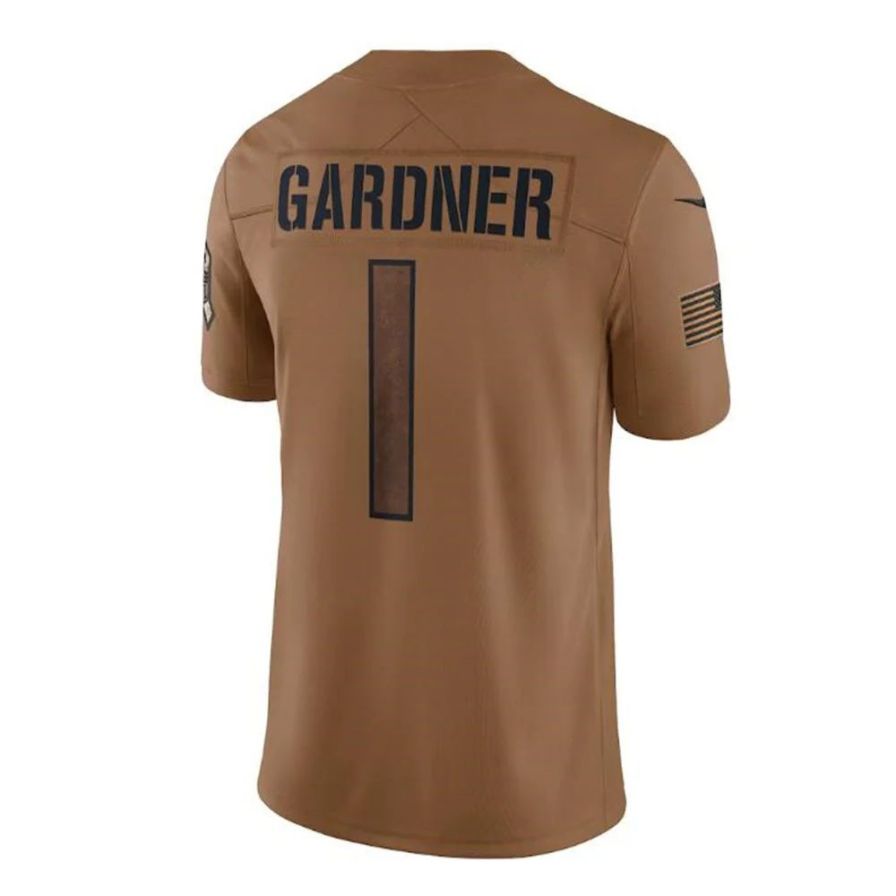 Custom #1 Brown NYJ Football Shirt Top