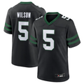 Custom #5 Black NYJ Football Shirt Top