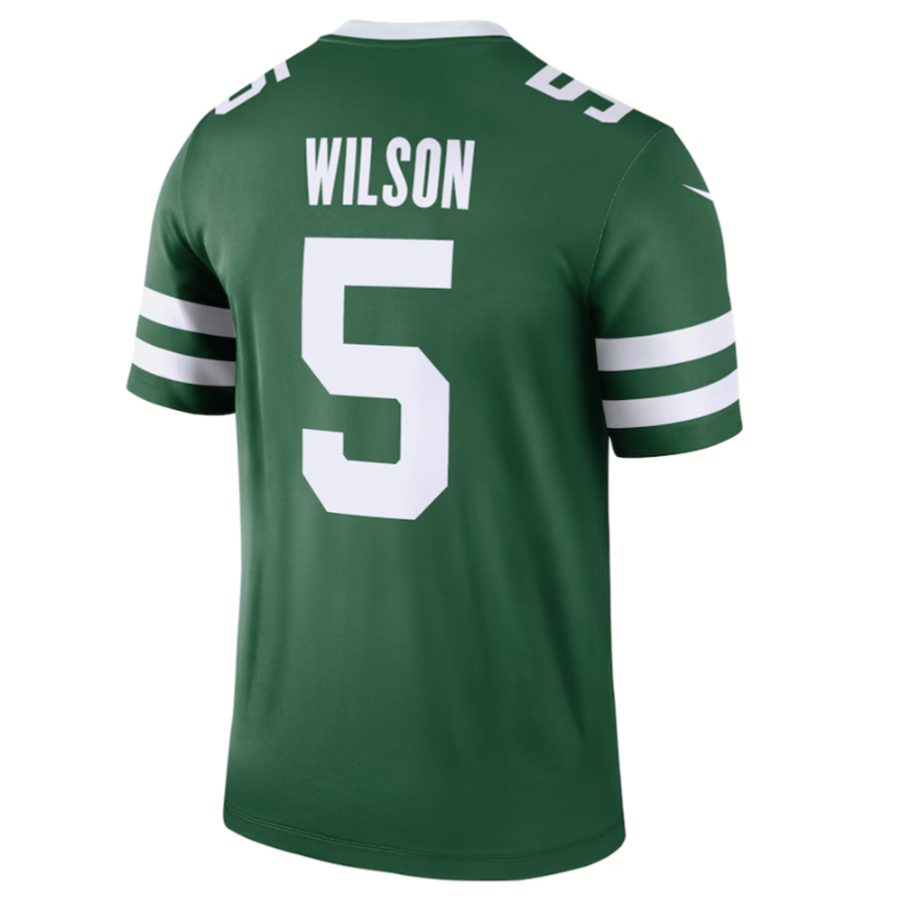 Custom #5 White NYJ Football Shirt Top