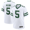 Custom #5 White NYJ Football Shirt Top