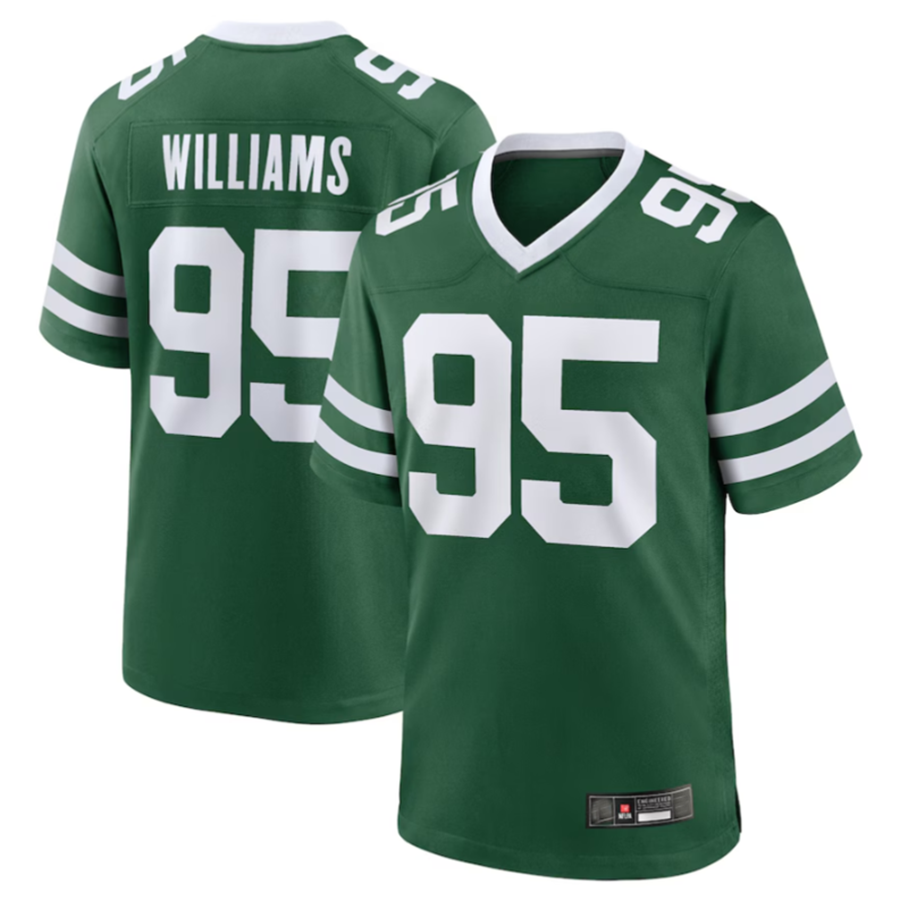 Custom #95 Green NYJ Football Shirt Top