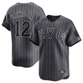 Custom #12 City Connect NYM Baseball Shirt Top