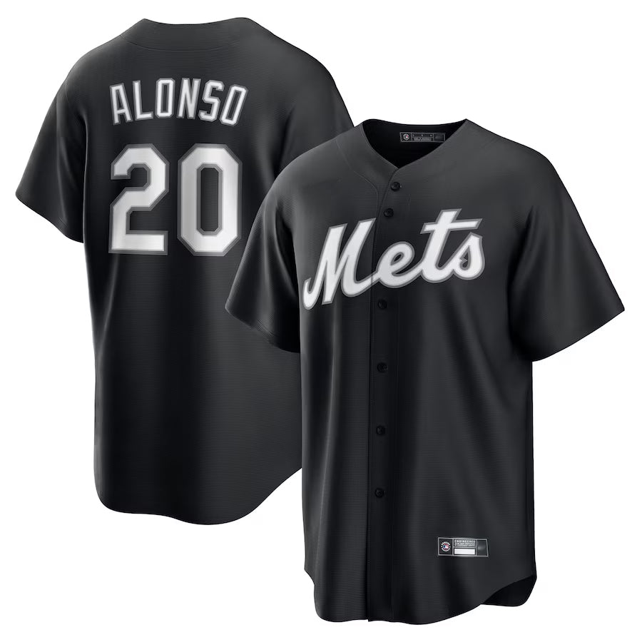Custom #20 Black NYM Baseball Shirt Top