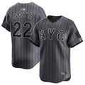 Custom #22 Gray City Connect NYM Baseball Shirt Top