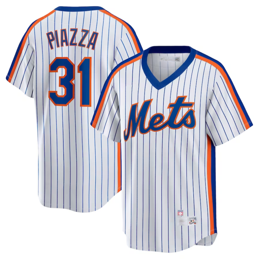 Custom #31 White NYM Baseball Shirt Top