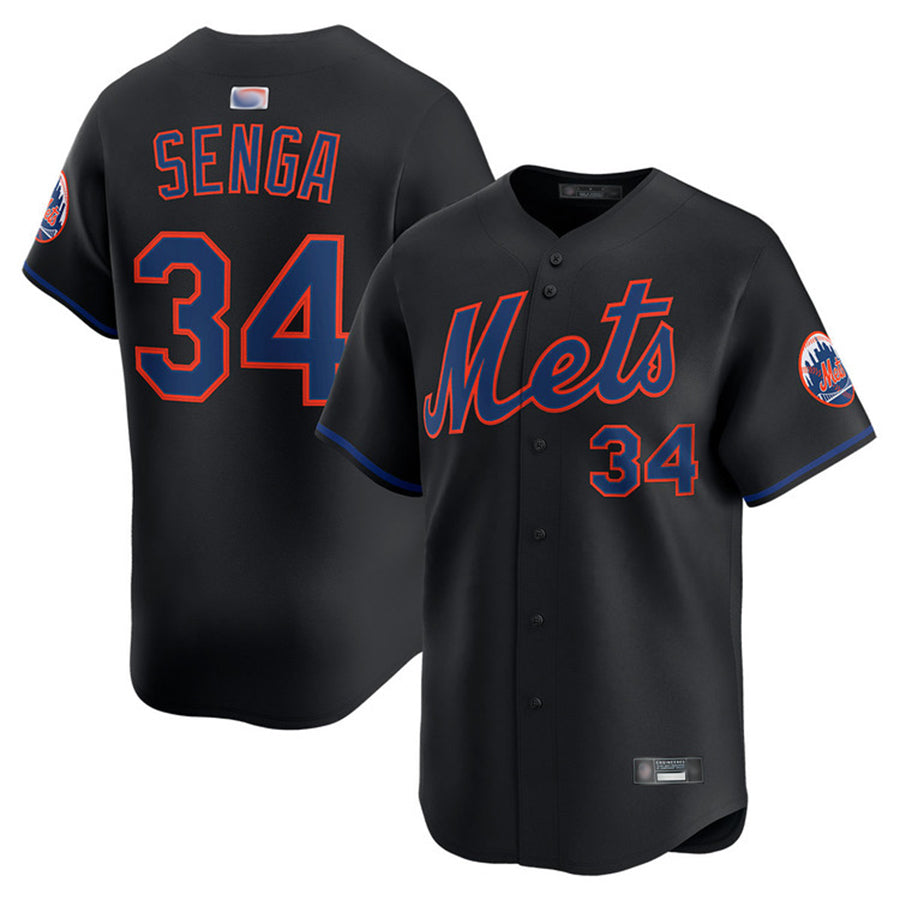 Custom #34 Black NYM Baseball Shirt Top