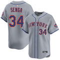 Custom #34 Gray NYM Baseball Shirt Top