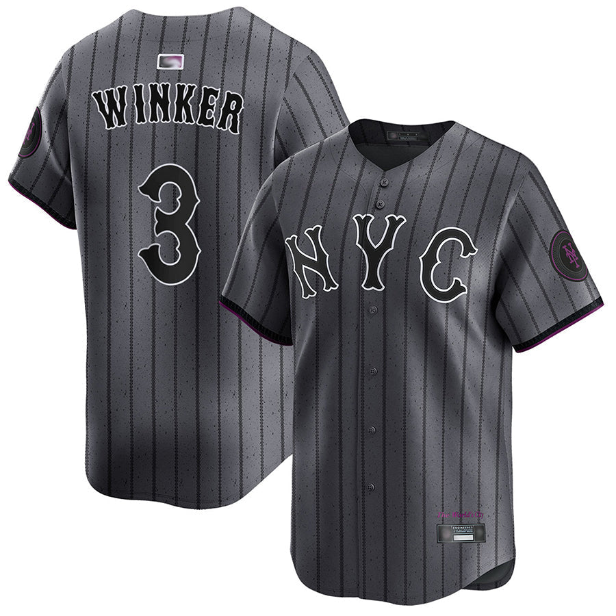 Custom #3 City Connect NYM Baseball Shirt Top