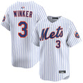 Custom #3 White NYM Baseball Shirt Top