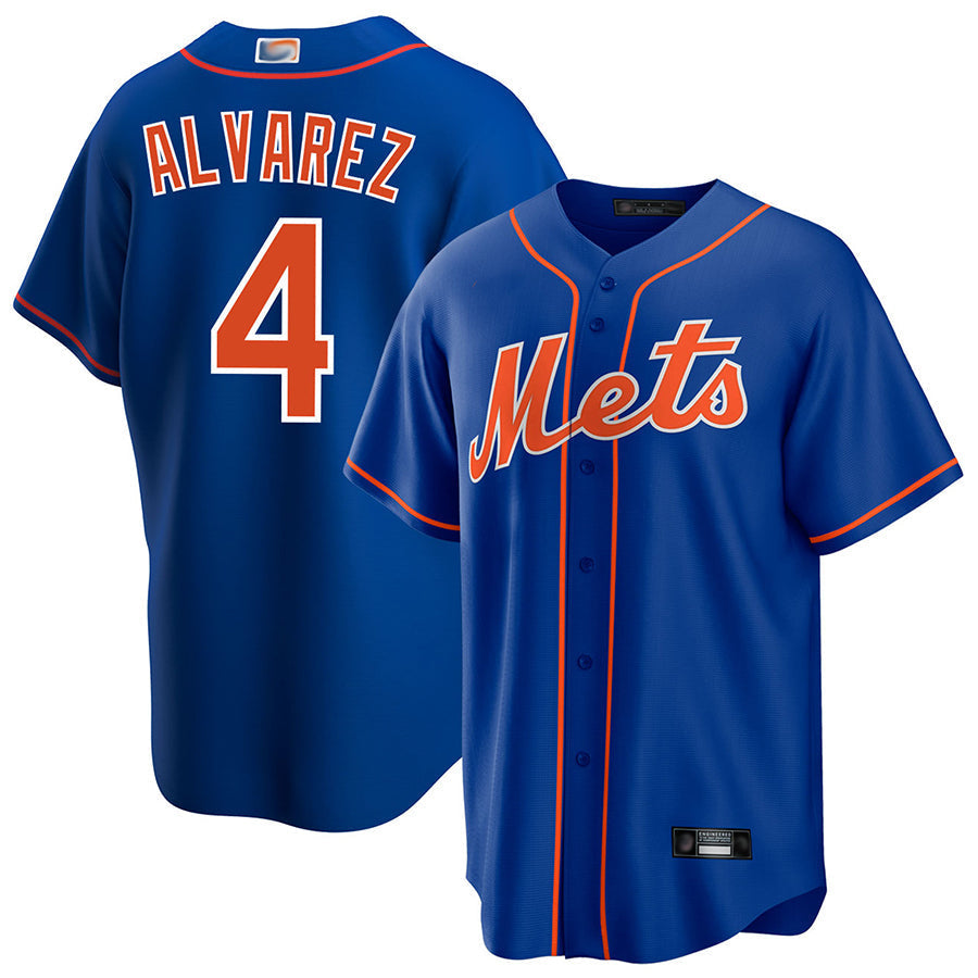 Custom #4 Royal NYM Baseball Shirt Top