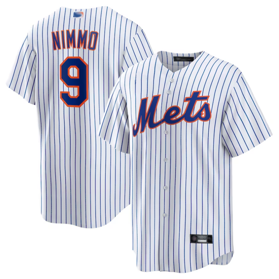 Custom #9 White NYM Baseball Shirt Top