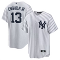 Custom #13 White NYY Baseball Shirt Top