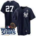 Custom #27 Navy NYY Baseball Shirt Top