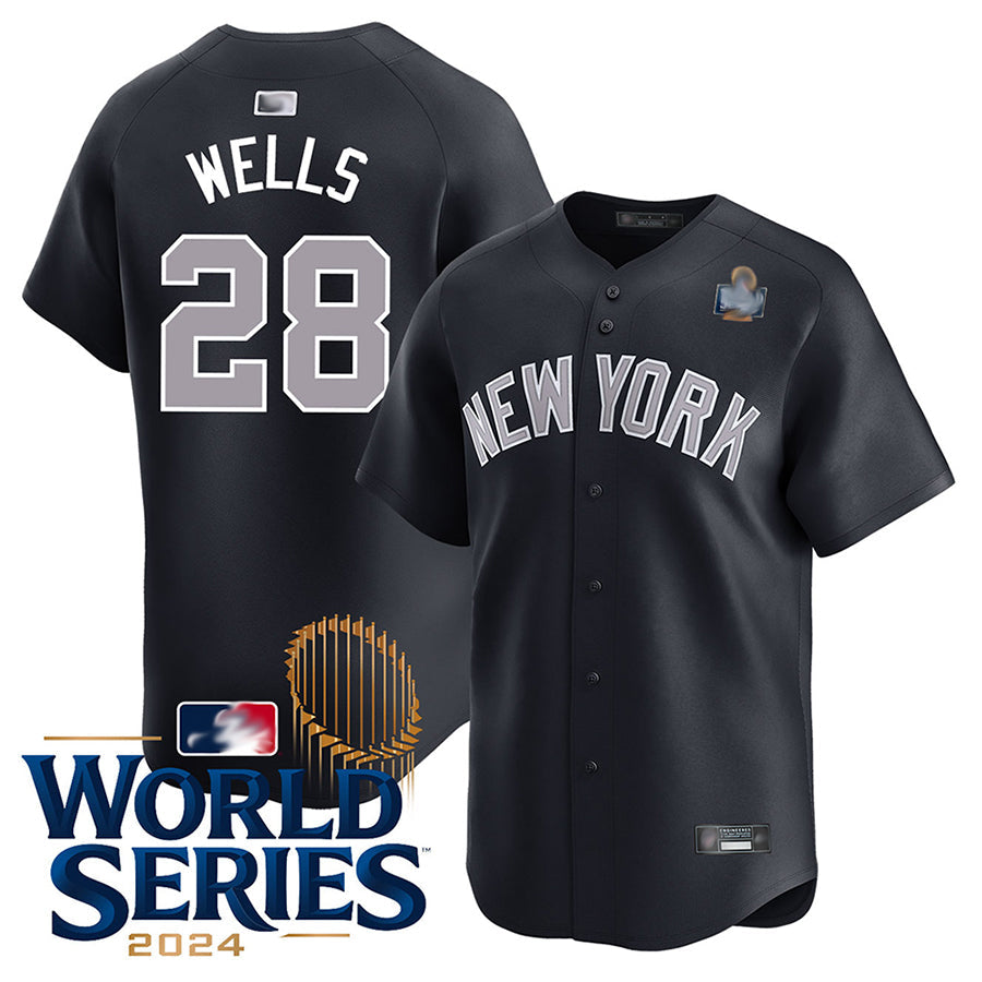 Custom #28 Black NYY Baseball Shirt Top