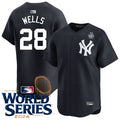 Custom #28 Black NYY Baseball Shirt Top