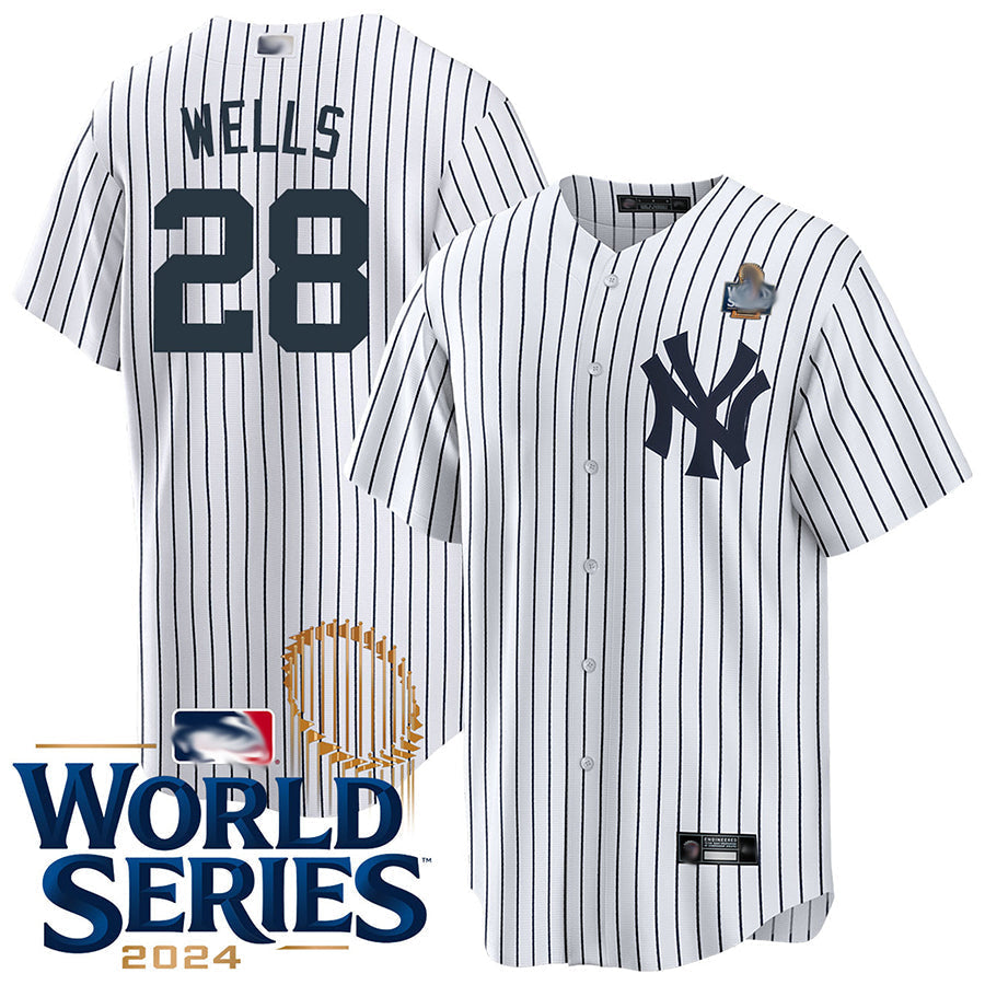 Custom #28 White NYY Baseball Shirt Top