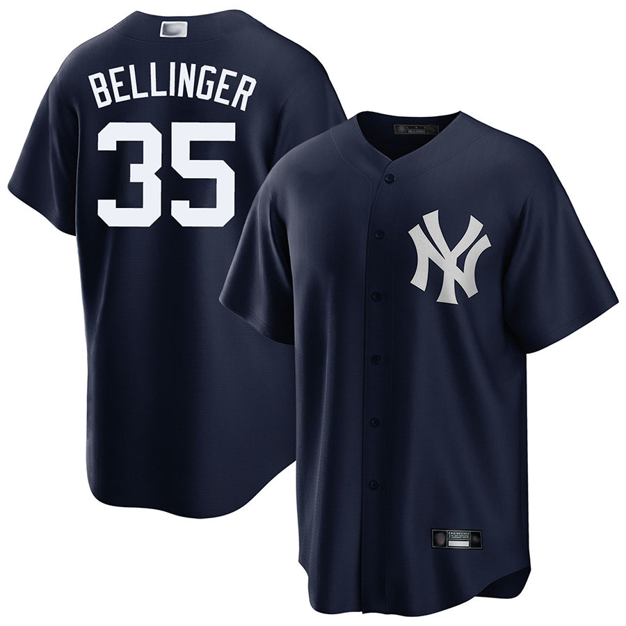 Custom #35 Navy NYY Baseball Shirt Top