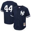 Custom #44 Navy NYY Baseball Shirt Top