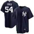 Custom #54 Navy NYY Baseball Shirt Top