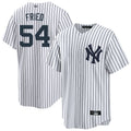 Custom #54 White NYY Baseball Shirt Top