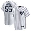 Custom #55 White NYY Baseball Shirt Top