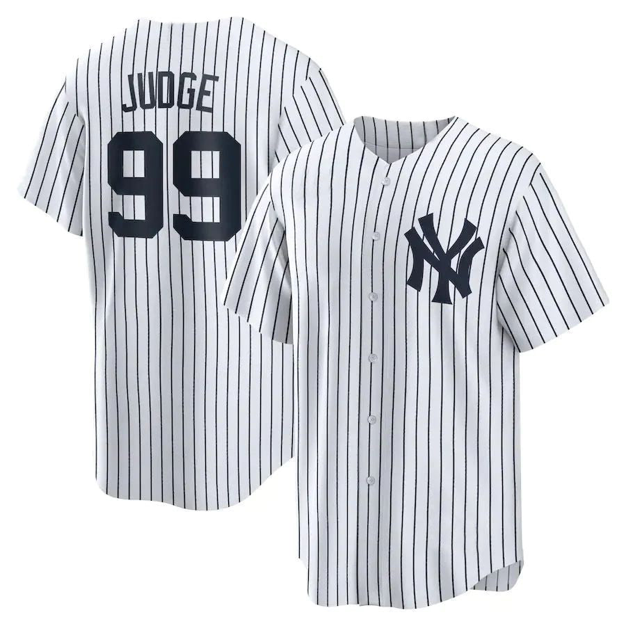Custom #99 White NYY Baseball Shirt Top