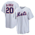 Custom #20 White NYM Baseball Shirt Top