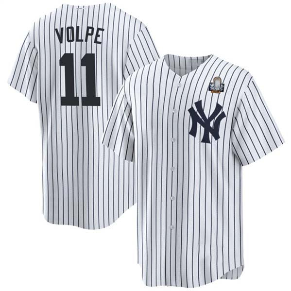 Custom #11 White NYY Baseball Shirt Top