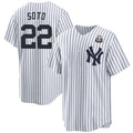 Custom #22 White NYY Baseball Shirt Top