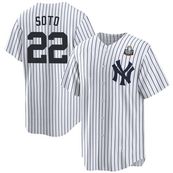 Custom #22 White NYY Baseball Shirt Top