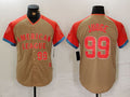 Custom #99 Cream All Star NYY Baseball Shirt Top