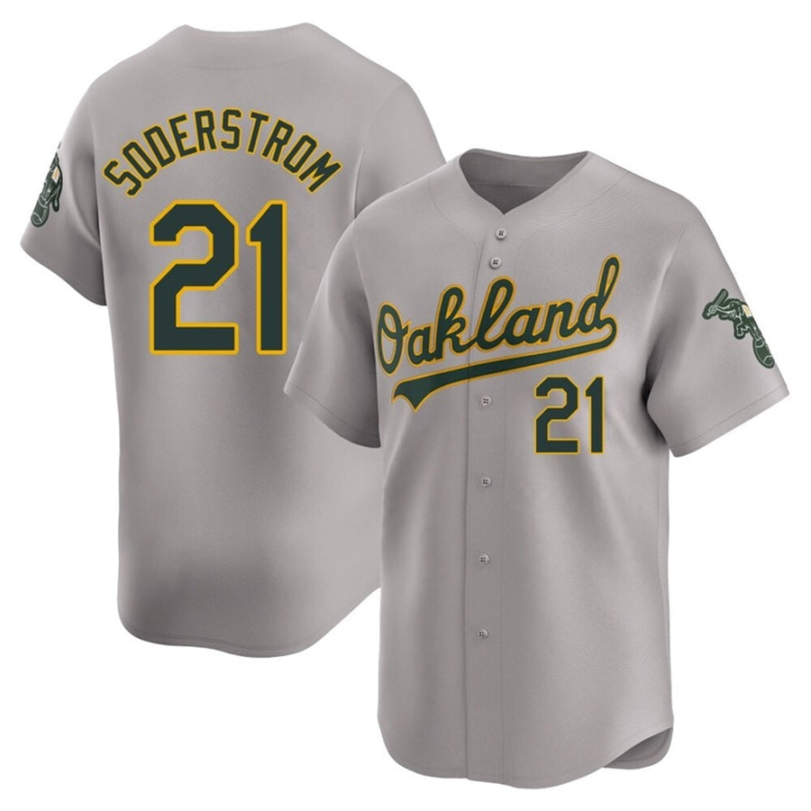 Custom #21 Grey OAK Baseball Shirt Top