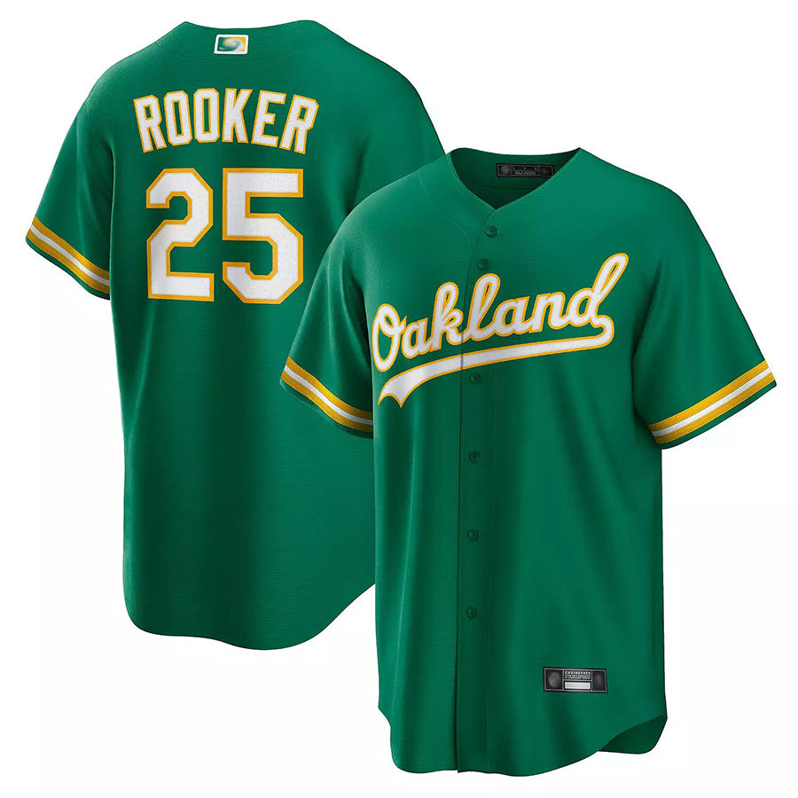 Custom #25 Green OAK Baseball Shirt Top