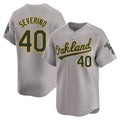 Custom #40 Gray City Connect OAK Baseball Shirt Top