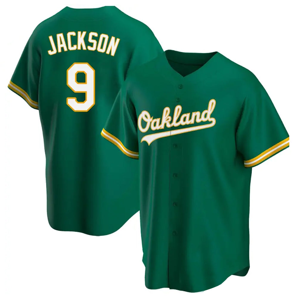 Custom #9 Green OAK Baseball Shirt Top