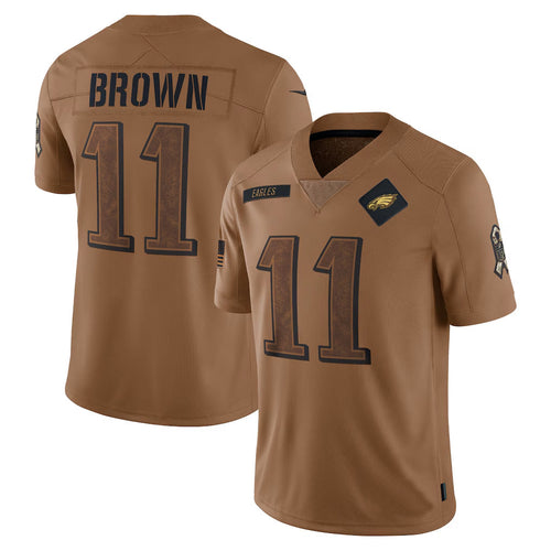 Custom #11 Brown PHI Football Shirt Top