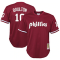 Custom #10 Burgundy PHI Baseball Shirt Top