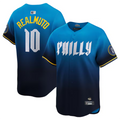 Custom #10 Blue City Connect PHI Baseball Shirt Top