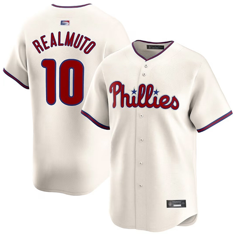 Custom #10 Ivory PHI Baseball Shirt Top