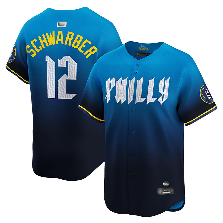 Custom #12 City Connect PHI Baseball Shirt Top