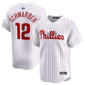 Custom #12 White PHI Baseball Shirt Top