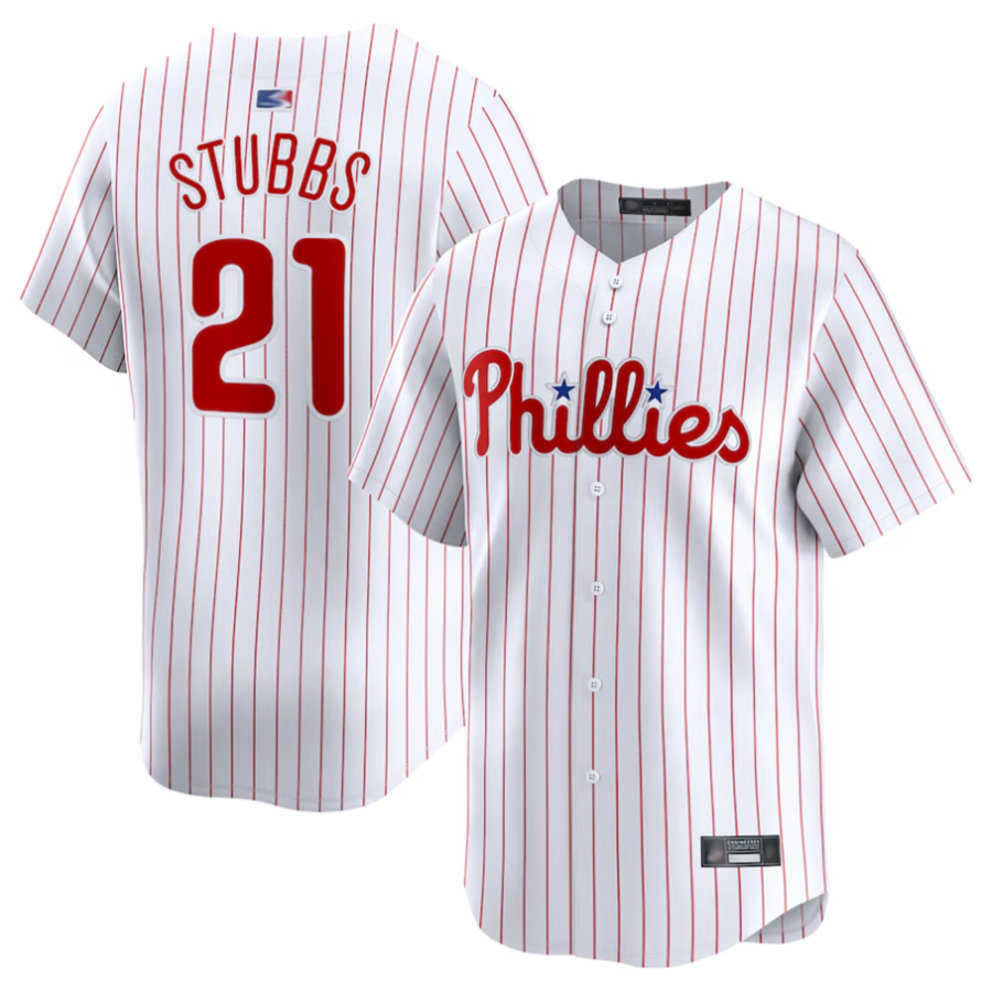 Custom #21 White PHI Baseball Shirt Top