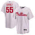 Custom #55 White PHI Baseball Shirt Top