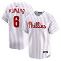 Custom #6 White PHI Baseball Shirt Top