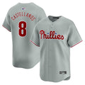 Custom #8 Grey PHI Baseball Shirt Top